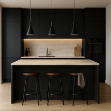 Luxury Modern Kitchen Worktop – Tumbled Travertine, Premium Contemporary Look