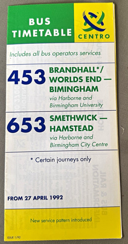 Centro bus timetable - timetable, leaflet