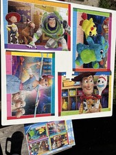 4 In 1 Toy Story 4 Puzzles - 1 Piece Missing. Good for 3 Christmas socks present