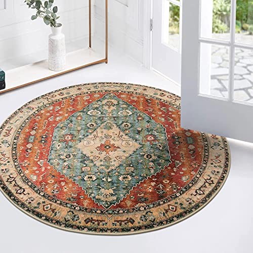 Round rug 90cm soft vintage - rug,,