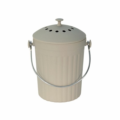 Light grey kitchen - light, compost