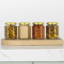 24/36/72 196ml Hexagonal Jam Jars Storage Preserve Pickles Mini Jars Lid