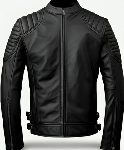 Men black genuine lambskin - black,