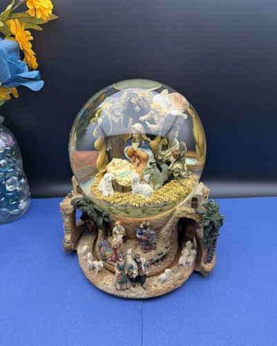 Vintage nativity scene snow - scene,