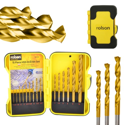 15pcs titanium coated - 15pcs, hss