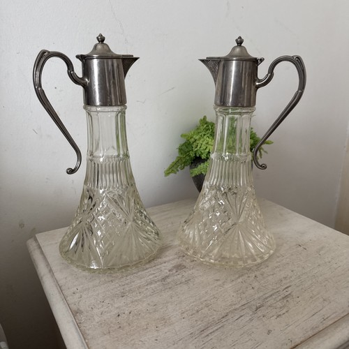 Pair antique silver plated - antique,