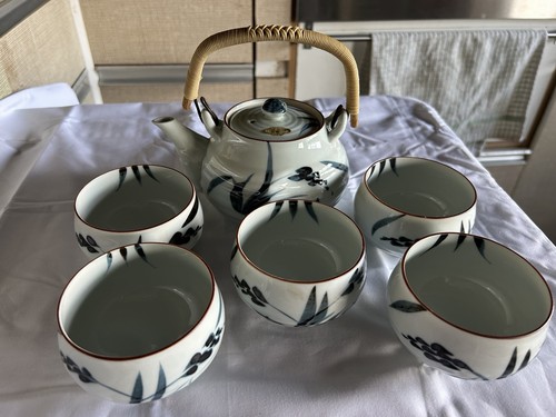 Japanese tea set hand painted - tea,