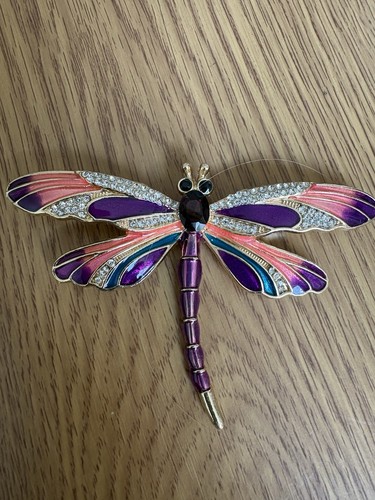 Colourful dragonfly brooch - dragonfly, –
