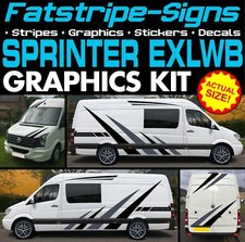 to fit MERCEDES SPRINTER EXLWB GRAPHICS STICKERS STRIPES CAMPER VAN MOTORHOME