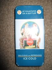 VINTAGE RETRO COCA COLA  PENCIL CASE TIN METAL - Have a Coke - 1997