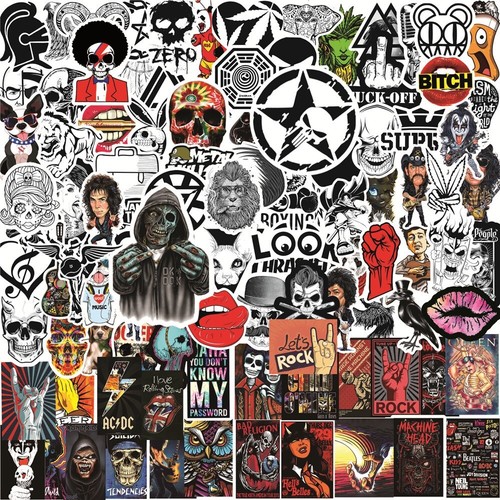 100 rock stickers metal punk - stickers,