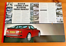 PORSCHE 944 TURBO - FRAMEABLE COLLECTIBLE ORIGINAL CLASSIC CAR ADVERT
