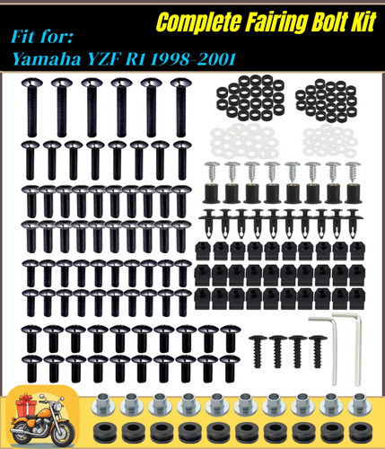 Black fairing bolts - fairing, kit