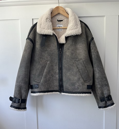 Zara aviator biker jacket - zara,