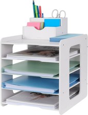 Letter Tray Organiser, Office Desk Tidy Organiser File Document Holder A4 Paper