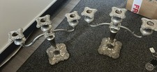 Silver plated candelabras