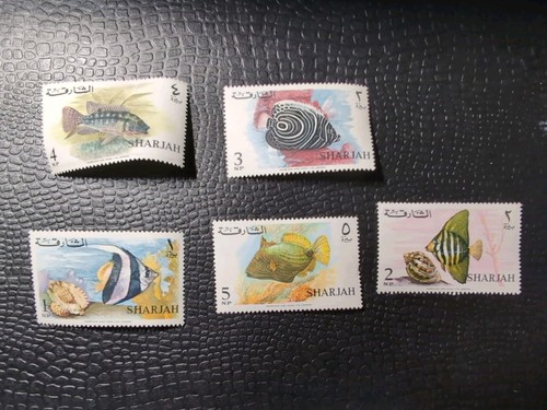 Sharjah stamps 1966 fish - stamps,