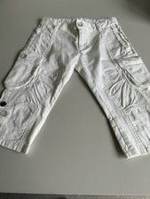 Jotted Childrens White Cargo Pants. EU Size 128.