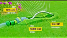 Oscillating Lawn Sprinkler Garden Irrigation Spray Hozelock Compatible 18-Jet Uk