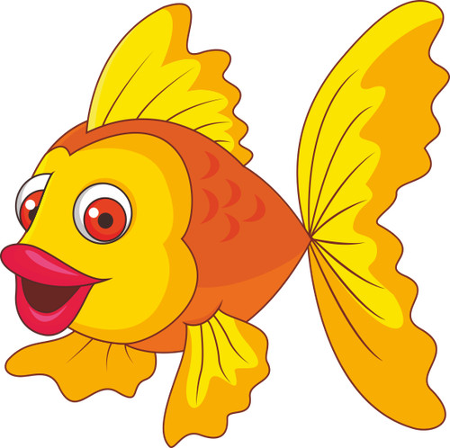 Sticker small goldfish