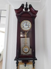 Vintage Wooden Highlands Chiming Pendulum Hanging Wall Clock