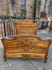 Vintage French Oak Double Bedstead 