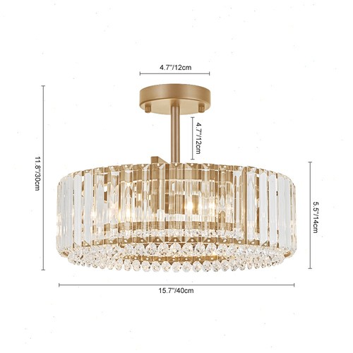 Modern gold crystal round - crystal,