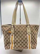 Gucci GG Canvas Sherry Line Charm Tote Bag Authenticity
