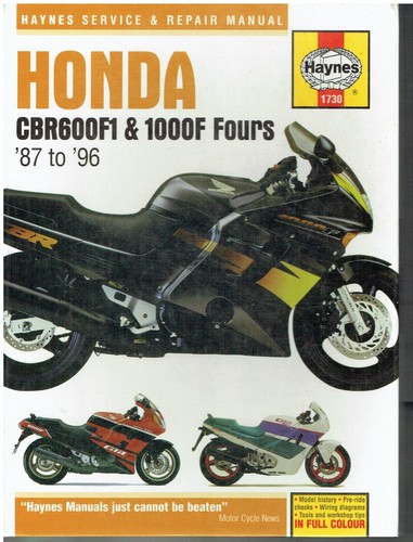 Honda cbr600f1 cbr1000f1 incl - cbr1000f1, (incl
