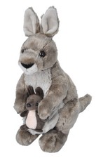 KANGAROO & JOEY SOFT TEDDY BEAR TOY WILD REPUBLIC CUDDLEKINS 12" PLUSH CUDDLY