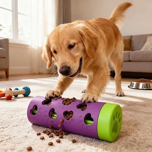 Rolling pet treat dispenser - treat,