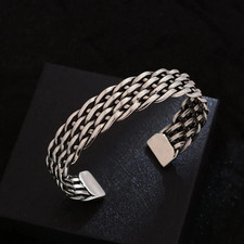 Solid 925 sterling silver mens - silver,