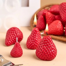3D Strawberry Silicone Candle