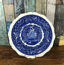 Antique Mason's Vista Flow Delft Blue Color Dinner Salad Pasta Plate England B1