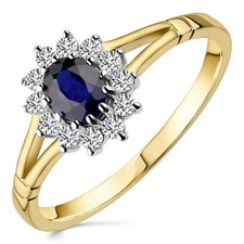 9ct Gold Oval Cubic Zirconia