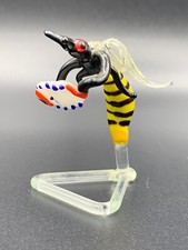 Jaroslav Brychta Czech Lampwork Hand Blown Glass Bug W/ Accordion Musician c1920