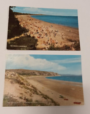 2 x Postcard Llanbedrog Beach