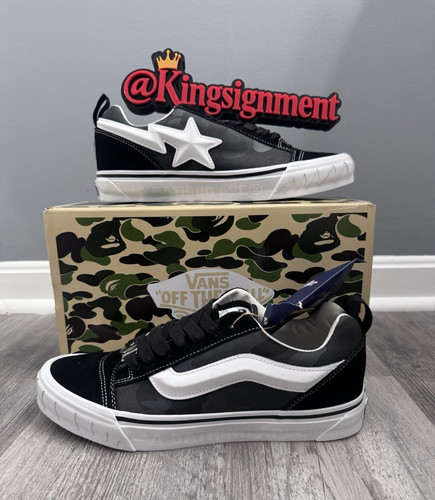 Vans knu skool bape black - knu,