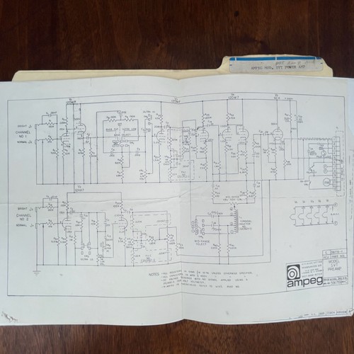 Vintage ampeg model svt preamp - ampeg,