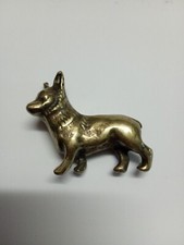 Solid Brass Corgi Dog Small