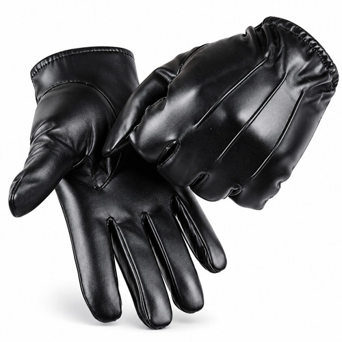 Men leather police top - police,