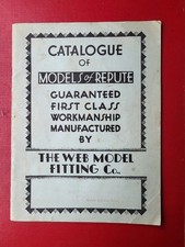 Rare vtg 1945 Web Model Fitting Company  catalogue. boats yachts ships modelling