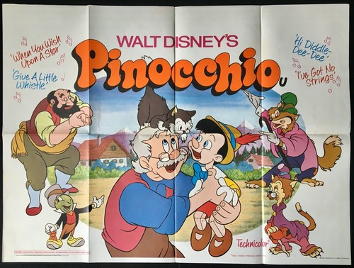 Pinocchio original quad movie - pinocchio,