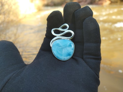 Larimar pendant sterling - larimar,