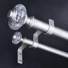 Wolistsa Silver Double Curtain