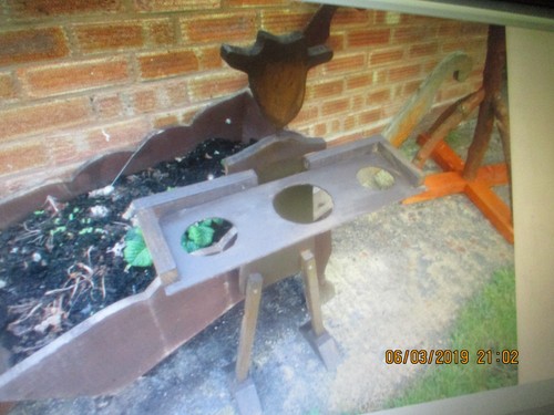 Garden ornament feature - garden, wooden