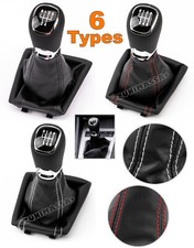 5/6 SPEED GEAR SHIFT STICK KNOB LEATHER HANDLE SHIFTER for SKODA OCTAVIA 3 III