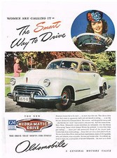 Vintage 1946 Magazine Ad Oldsmobile Women Are Calling It The Smart Way To Drive