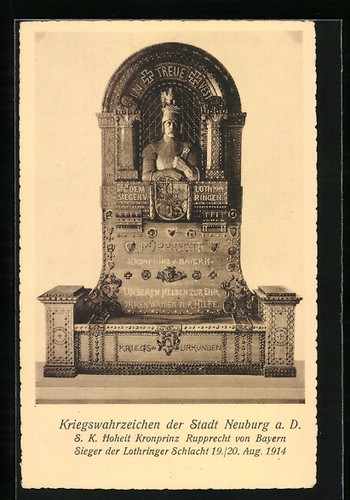 Neuburg war memorial - ak, d.,