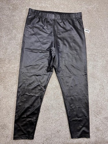 Black faux leather - black,